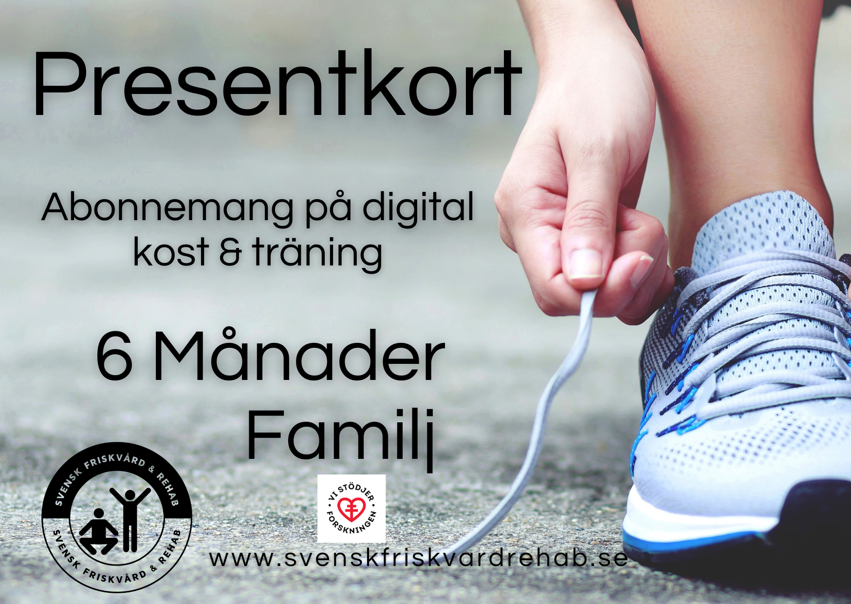 Presentkort kost & träning 6 månader familj